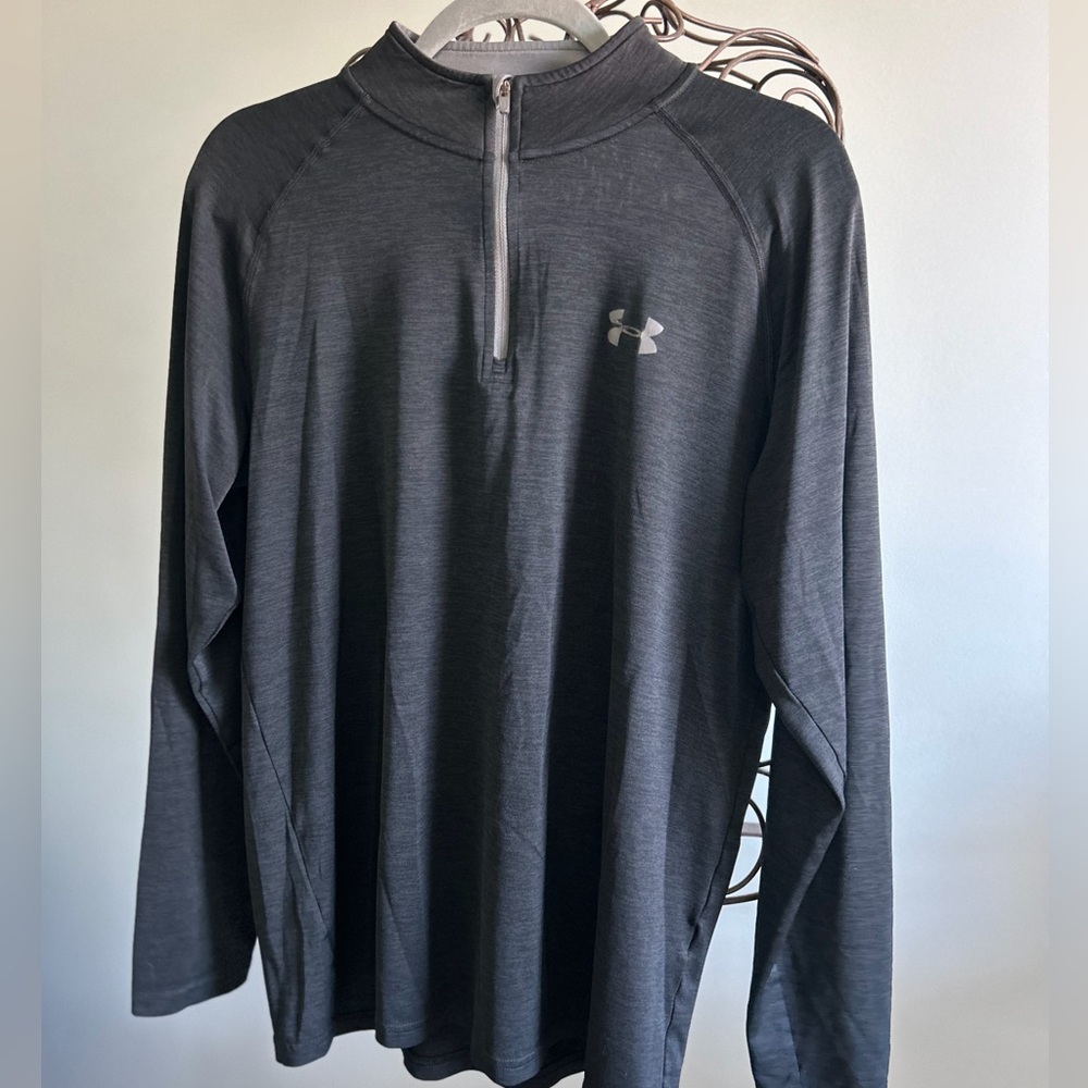 Under Armour Dark Gray and Light Gray loose 1/2 Zip Jacket